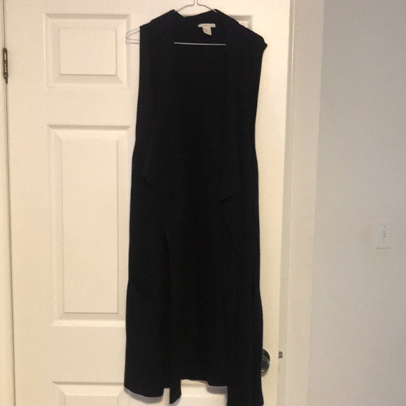 H&M ribbed, knee length waterfall vest - Picture 3 of 3